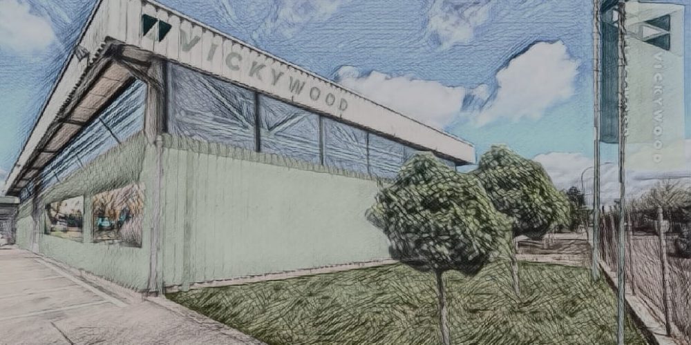 Darstellung unseres neuen VICKYWOOD Showrooms – VICKY VILLAGE in Gersthofen, bei Augsburg.